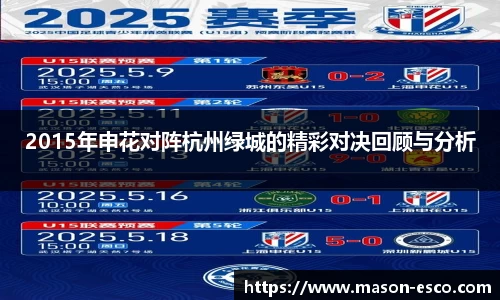2015年申花对阵杭州绿城的精彩对决回顾与分析