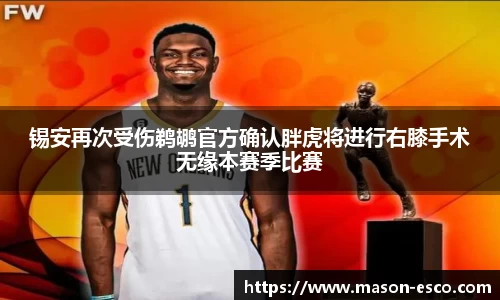 锡安再次受伤鹈鹕官方确认胖虎将进行右膝手术无缘本赛季比赛